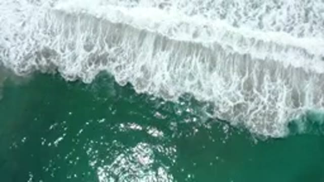 LOS CABOS MEXICO-2020: The Nice Top View Of The Blue Sea With White Waves