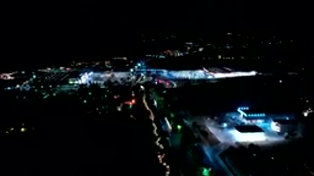 LOS CABOS MEXICO-2020: Time Lapse Of A Bird's Eye View Of Traffic Entering And Exiting