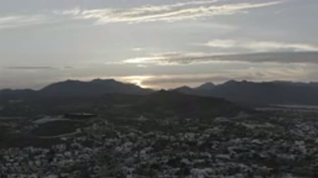 LOS CABOS MEXICO-2020: The Stunning Sunset View Behind the Mountain