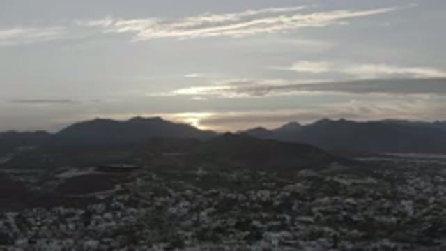 LOS CABOS MEXICO-2020: As The Sun Was Rising Over The Mountains The Snow On The