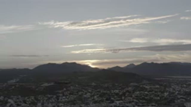 LOS CABOS MEXICO-2020: The View Of The Sky And Sun Setting Along The Horizon