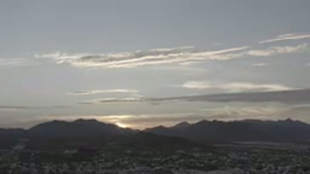 LOS CABOS MEXICO-2020: Beautiful Gray Clouds Over Coastal Hills