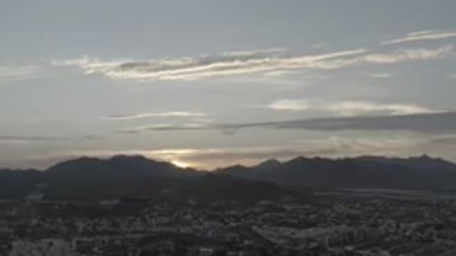 LOS CABOS MEXICO-2020: Wide Landscape Of A Big Town With Mountains And Clouds In