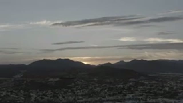 LOS CABOS MEXICO-2020: Gray Clouds Over Mountains and Hills