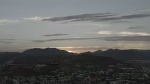 LOS CABOS MEXICO-2020: Beautiful View Of The Sun Going Down Over Some Mountains