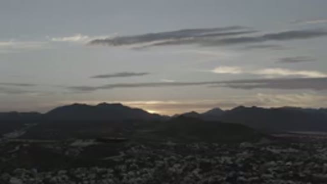 LOS CABOS MEXICO-2020: Sun Set Over The Mountains
