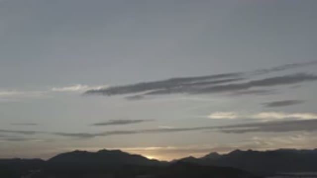 LOS CABOS MEXICO-2020: Early Evening Sunset Over Beautiful Mountains Casting A