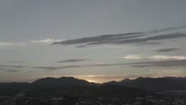 LOS CABOS MEXICO-2020: Beautiful Sunset Over Mountain Tops