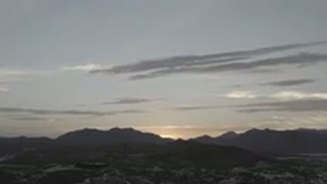 LOS CABOS MEXICO-2020: Sunset With Mountain Views And Clear Sky