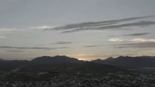 LOS CABOS MEXICO-2020: Watching The Beautiful Sunset Across The Mountains In The