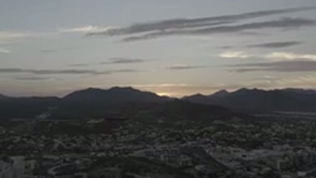 LOS CABOS MEXICO-2020: Early Sunrise Over A Town By The Desert