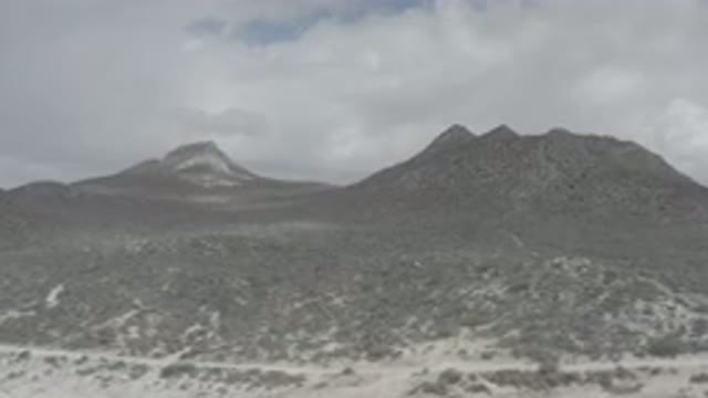 LOS CABOS MEXICO-2020: Sew Of Desolate Mountains On A Cloudy And Gloomy Day