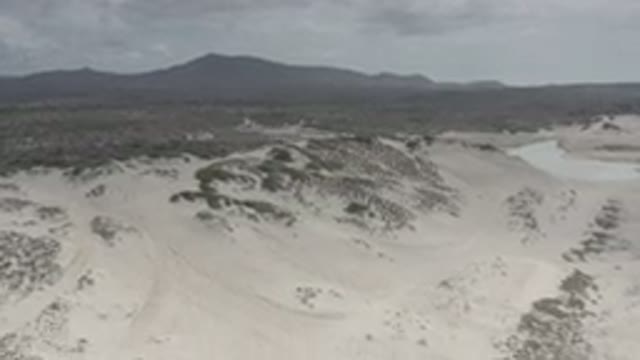 LOS CABOS MEXICO-2020: Gorgeous Mountain Scenery Behind Sandy Dunes