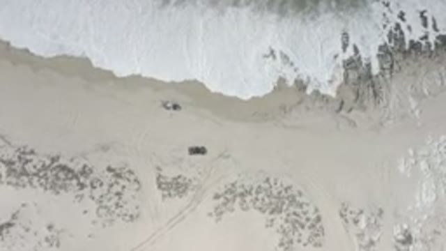 LOS CABOS MEXICO-2020: Aerial Footage Of A Long Stretching Beach During The Day