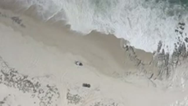LOS CABOS MEXICO-2020: Ocean Waves On Beach