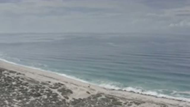LOS CABOS MEXICO-2020: Serene Beauty Of The Ocean Waves Looked At From A Bird's Eye View