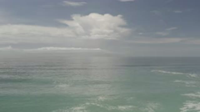LOS CABOS MEXICO-2020: View Of The Horizon As It Meets The Water From Our Plane