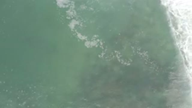 LOS CABOS MEXICO-2020: Aerial View of Waves Reaching the Shore