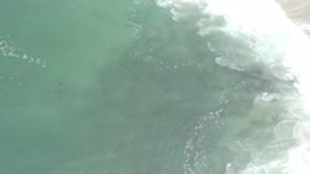 LOS CABOS MEXICO-2020: Gently Flowing Blue Green Ocean Water Across A Sandy Shore