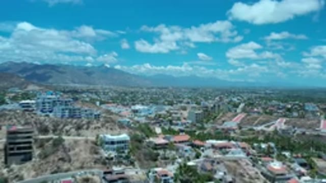 LOS CABOS MEXICO-2020: Aerial Footage Of A Large Town