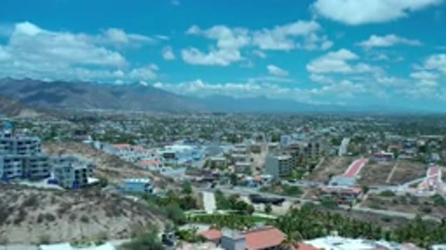 LOS CABOS MEXICO-2020: The Nice View Of The Blue Sky And Town Near Mountain