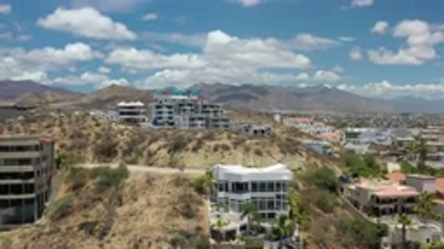 LOS CABOS MEXICO-2020: Beautiful Houses In The Hills The Sky Is Blue And The