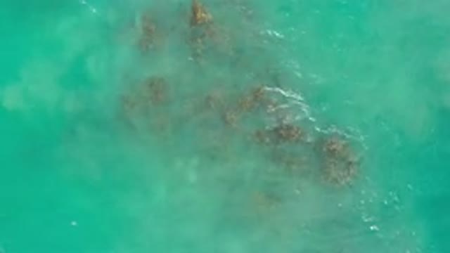 LOS CABOS MEXICO-2020: The Top View Of The Rocks In The Blue Sea