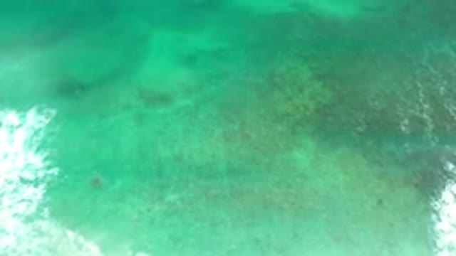 LOS CABOS MEXICO-2020: Beautiful Aerial Shot Of Clean Clear Ocean Waves