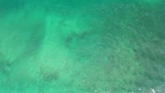 LOS CABOS MEXICO-2020: Beautiful Clear Green Blue Ocean Water With Moving Waves