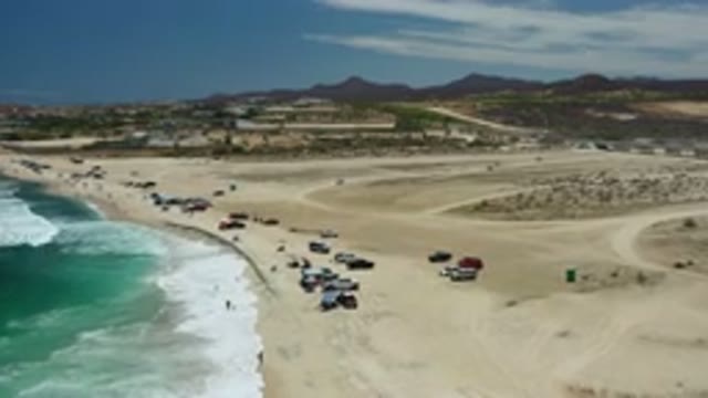 LOS CABOS MEXICO-2020: A Mexican Beach For Sunbathing Swimming And Relaxing