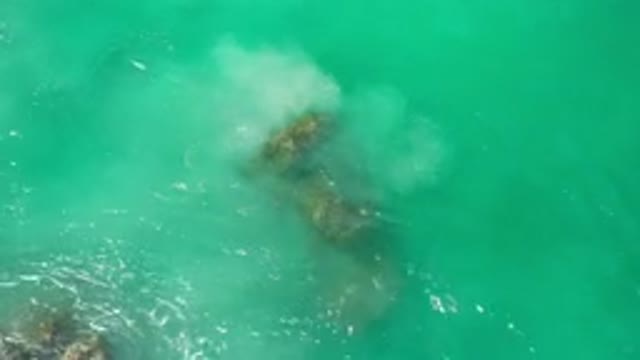 LOS CABOS MEXICO-2020: The Nice View Of The Blue Sea And Rocks Under Water