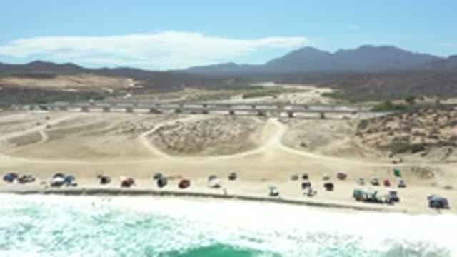 LOS CABOS MEXICO-2020: Beautiful Beach Landscape On A Nice Day With A Road In