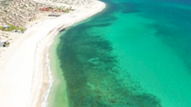 EL SARGENTO LA VENTANA MEXICO-2020: High View Of Blue Sea Shows Crystal Clear Waters