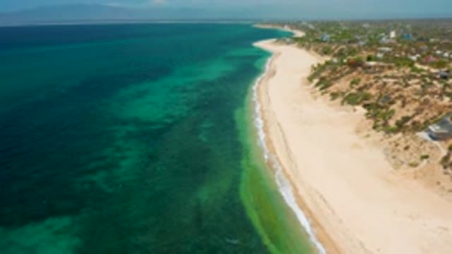 EL SARGENTO LA VENTANA MEXICO-2020: Tan Shoreline With Green Algae And Reefs