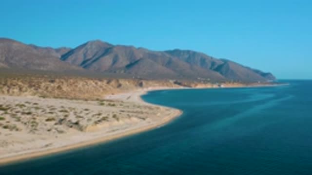 EL SARGENTO LA VENTANA MEXICO-2020: Shoreline Panorama Of A Rocky Island During