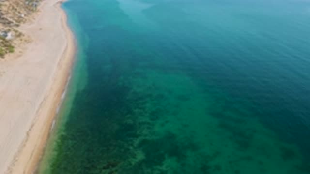 EL SARGENTO LA VENTANA MEXICO-2020: Large Aerial Footage Of Water Along A Sandy Beach