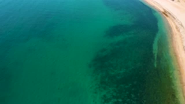 EL SARGENTO LA VENTANA MEXICO-2020: Beautiful Drone Shot Of The Clear Green Ocean