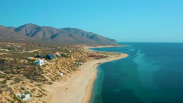 EL SARGENTO LA VENTANA MEXICO-2020: A High View Of A Beach Front With Mountains