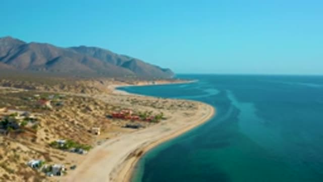 EL SARGENTO LA VENTANA MEXICO-2020: The Long View Of The Silent Beach And Small