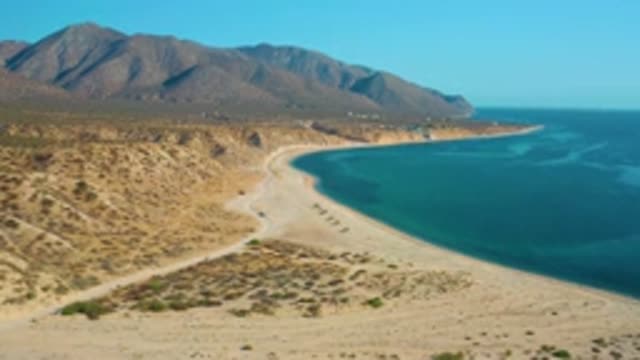 EL SARGENTO LA VENTANA MEXICO-2020: Aerial Footage Of A Long Stretching Beach