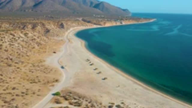 EL SARGENTO LA VENTANA MEXICO-2020: Ocean And Mountains In A Dry Sandy Place On