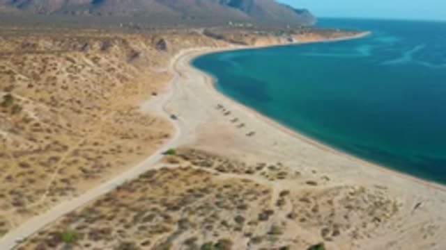 EL SARGENTO LA VENTANA MEXICO-2020: The Long View Of The Blue Beach Near At