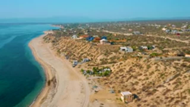 EL SARGENTO LA VENTANA MEXICO-2020: Postal Line With Sea Water On One Side And Sand