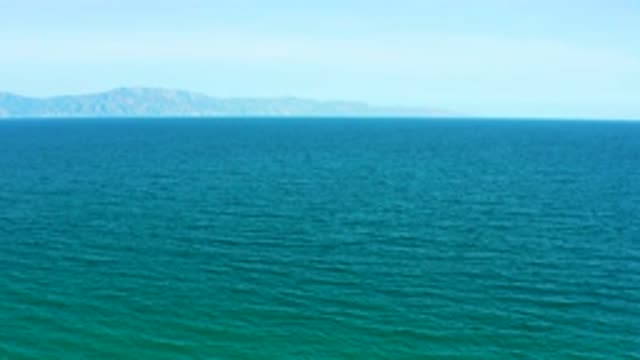 EL SARGENTO LA VENTANA MEXICO-2020: Large Aerial Footage Of Rippling Blue Water