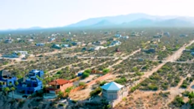 EL SARGENTO LA VENTANA MEXICO-2020: Car Driving Alone On Road With Houses