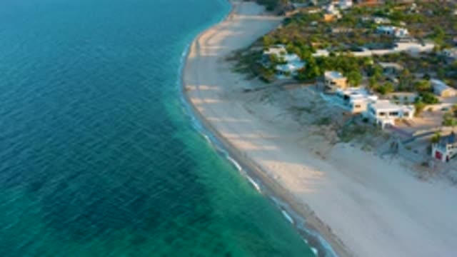 EL SARGENTO LA VENTANA MEXICO-2020: The Hot Summer Sun Setting Over The Beach