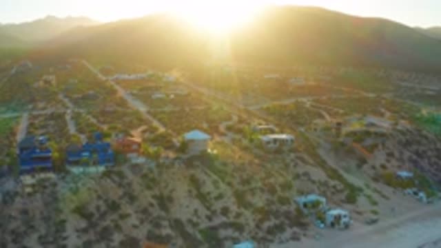 EL SARGENTO LA VENTANA MEXICO-2020: The Pleasant View Of The Sun Behind The Mountains