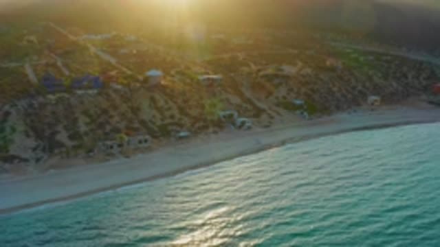 EL SARGENTO LA VENTANA MEXICO-2020: Evening Sun Is Setting Along The Blue Ocean