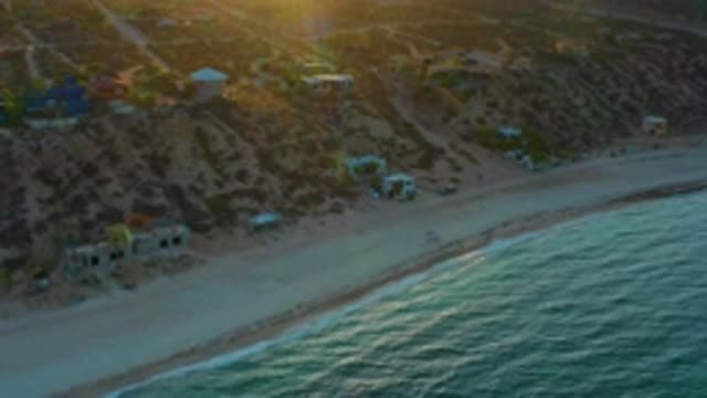 EL SARGENTO LA VENTANA MEXICO-2020: The Top View Of The Blue Beach And Some Buildings