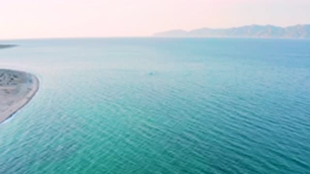 EL SARGENTO LA VENTANA MEXICO-2020: Aerial Footage Of A Large Pool Of Blue Water